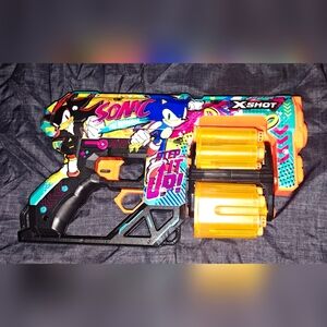 Sonic The Hedgehog X Shot Toy Dart Blaster with 12 Foam Darts